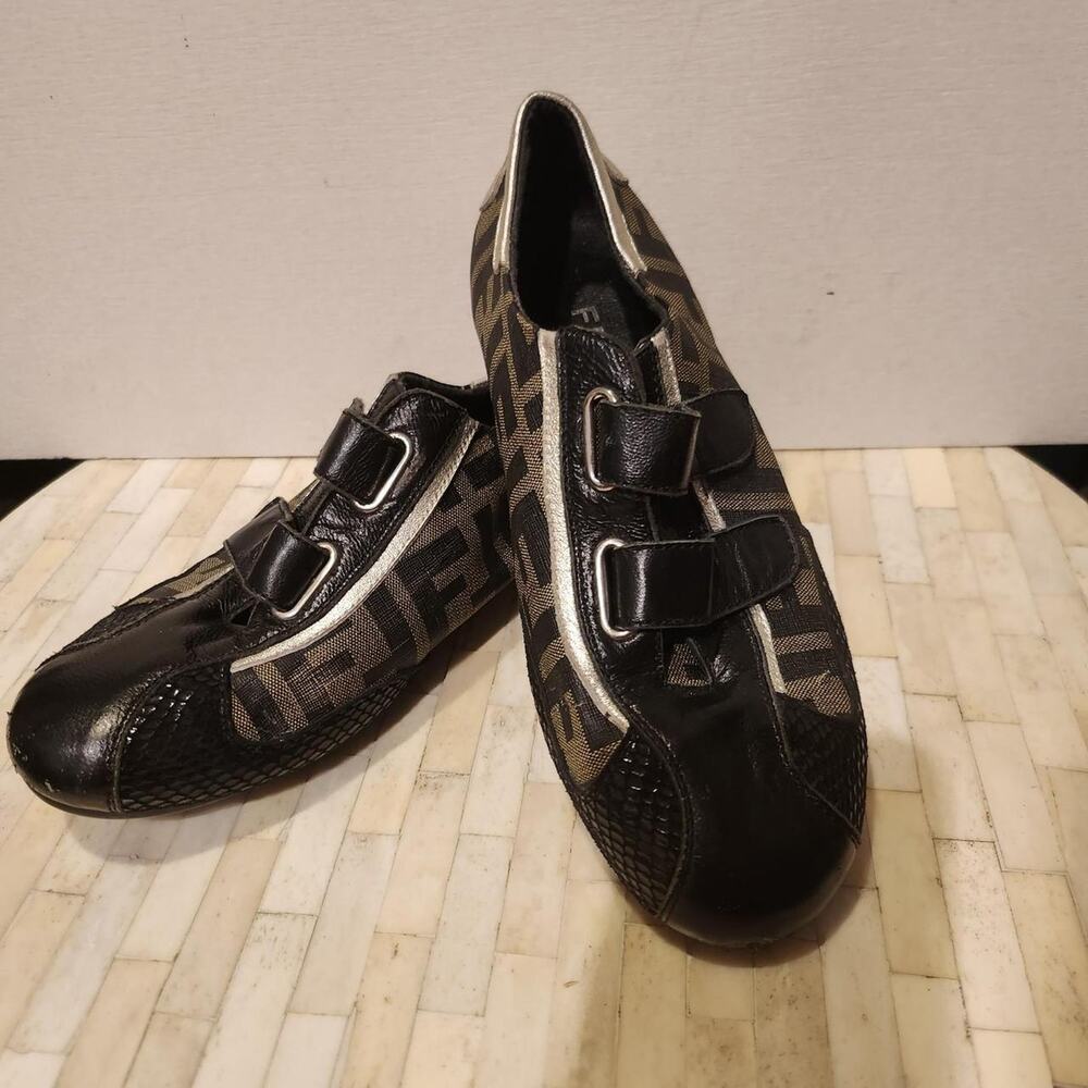 Fendi Zucca monogram velcro strap sneakers